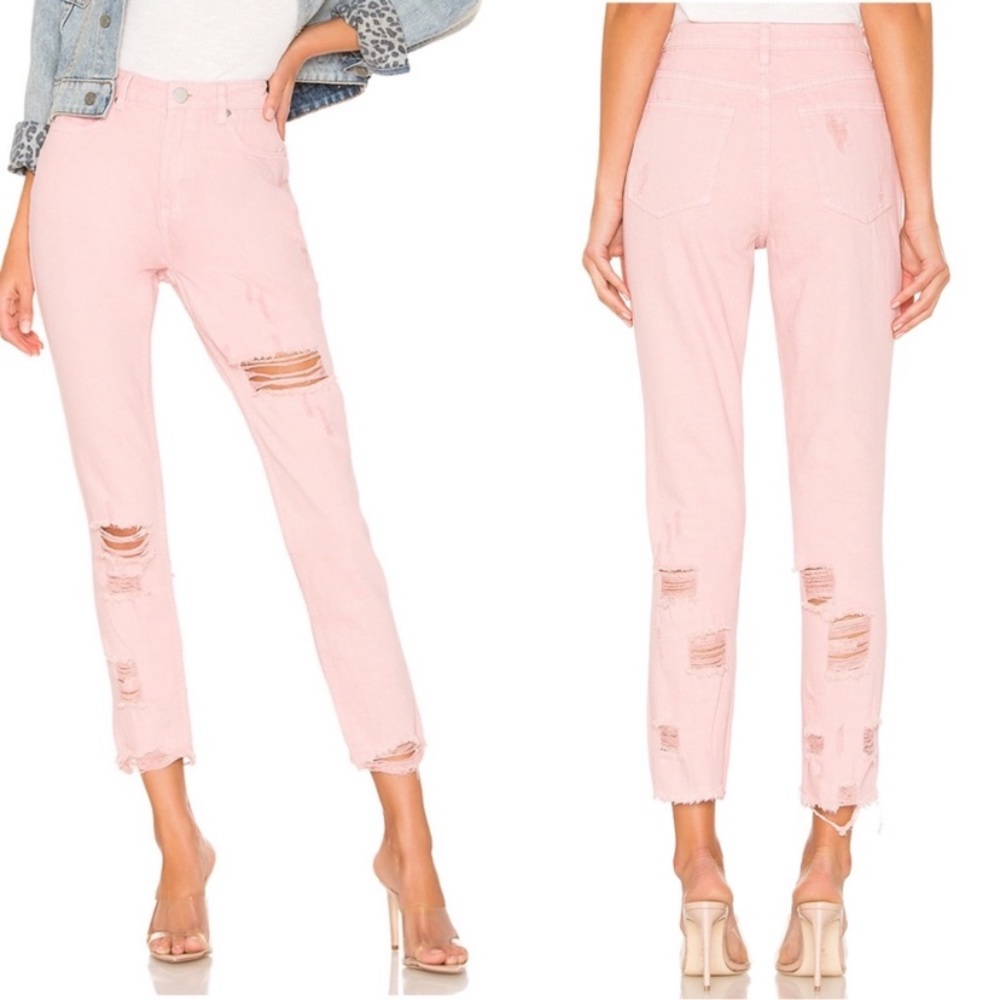 Y2K Revolve Superdown Jeans Women Pink Ankle Denim